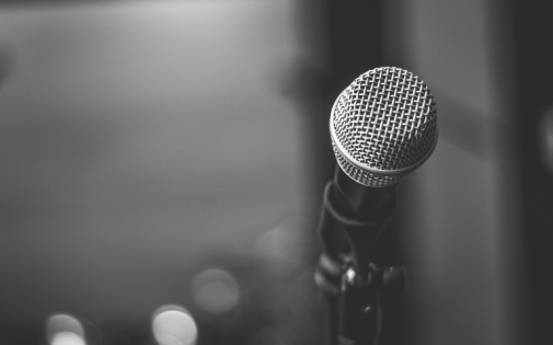 Microphone for Interview with MIT Sloan Admissions Associate Director