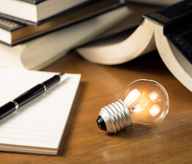 A lightbulb representing ideas of how to package your story